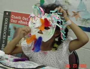 The children wear their own creations