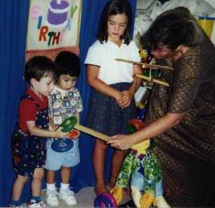 Clem the Clown and volunteers