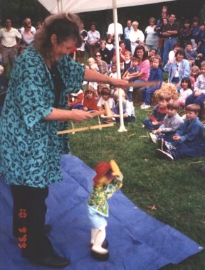 Clem the Clown waving