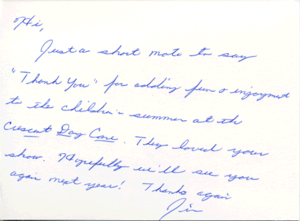 Letter from Crescent Nursery