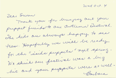 Letter from Franklin Park