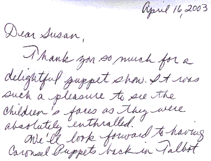 Letter from Talbot Family Network
