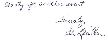 Letter from Talbot Family Network