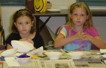 The children make their own creations