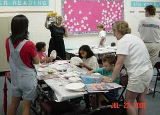 The children make their own creations