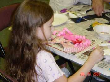 The children make their own creations