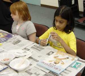 The children make their own creations